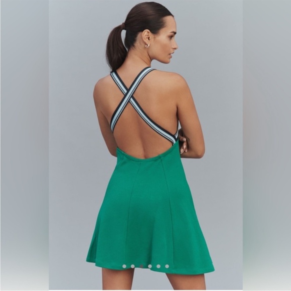 NWT Daily Practice x Anthropologie Crisscross-Back Swing Mini Dress | S - Picture 2 of 11